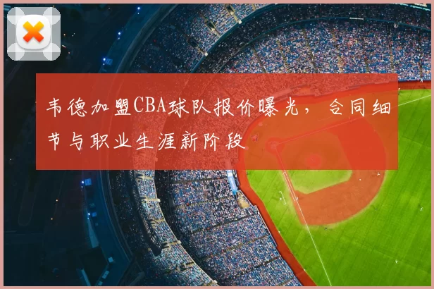 韦德加盟CBA球队报价曝光，合同细节与职业生涯新阶段