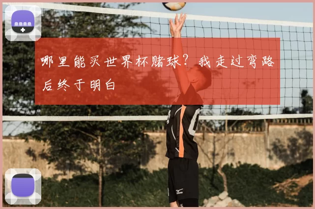 哪里能买世界杯赌球？我走过弯路后终于明白