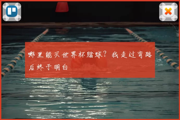 哪里能买世界杯赌球？我走过弯路后终于明白