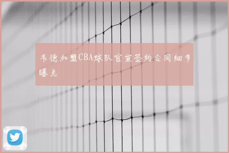 韦德加盟CBA球队官宣签约合同细节曝光